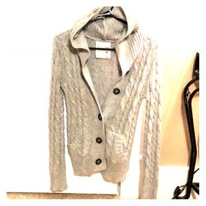 Women’s medium women’s cardigan gray sweater.